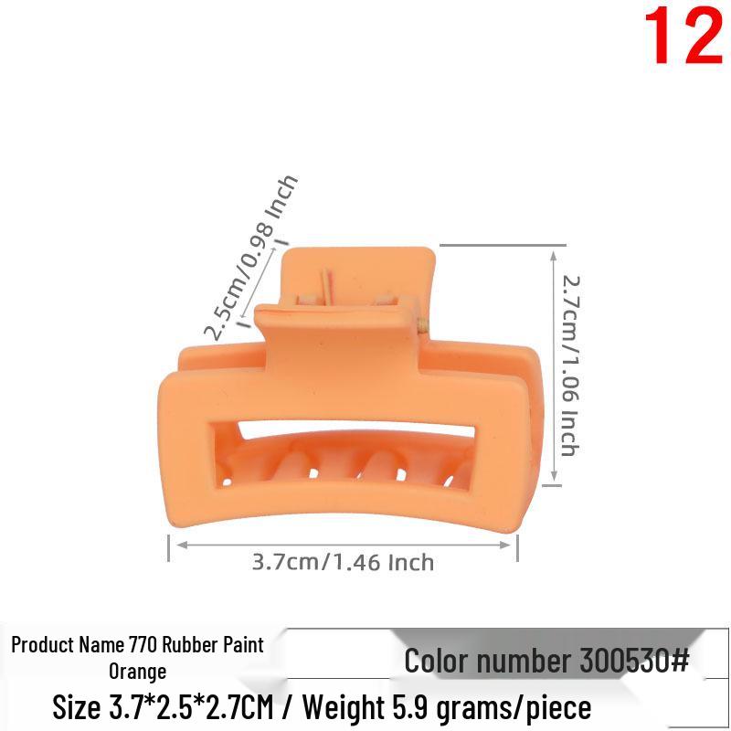 Korean Chic Temperament Hair Claw - Square Clips in Large, Medium, Small for Women, Internet Celebrity Style Hairpin