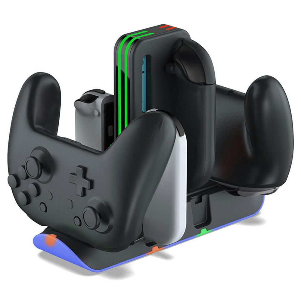 DOBE FOMIS ELECTRONICS TNS-51101 Charging Dock for Nintendo Switch Joysticks/Pro Controllers RGB LED Charging Station