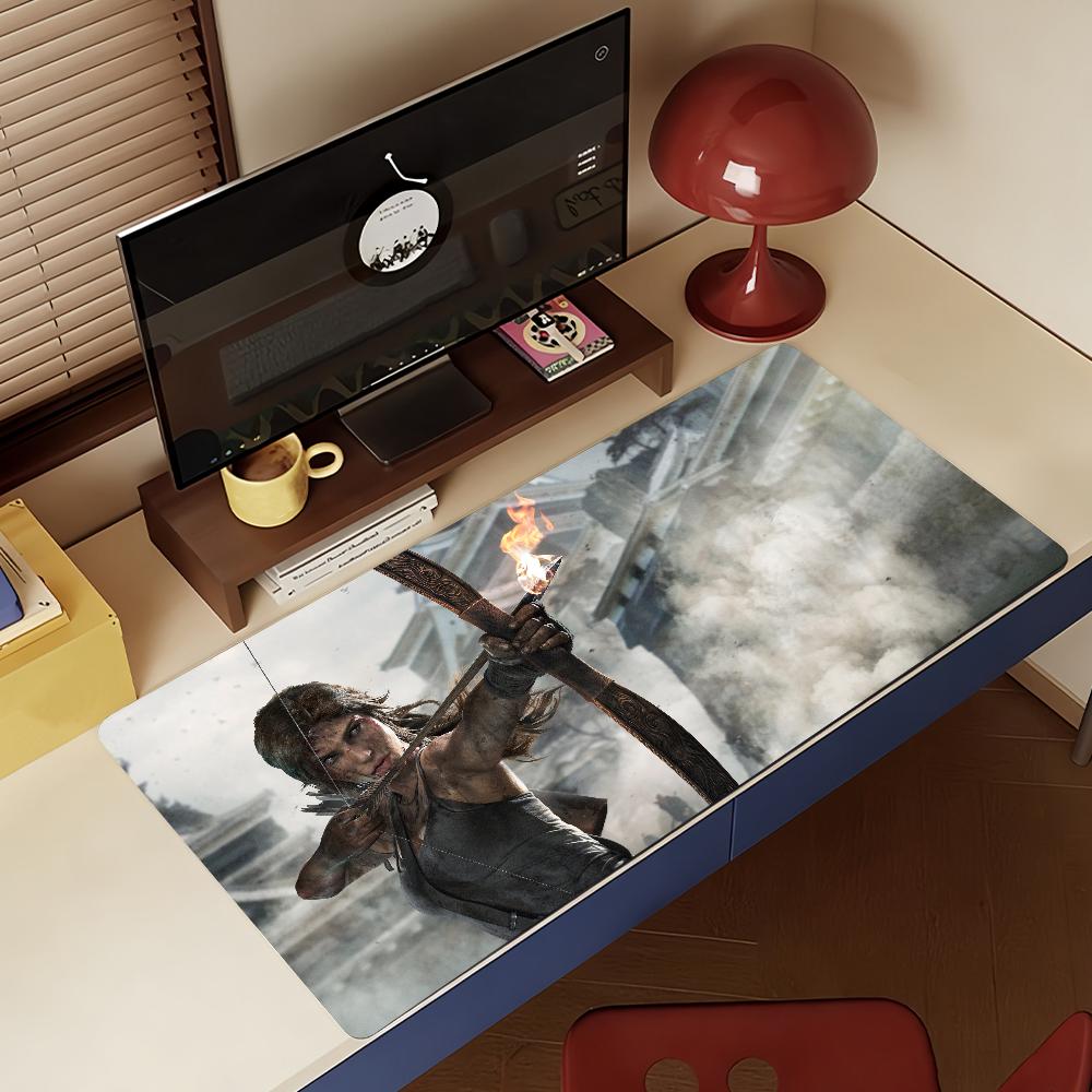 Game T-Tomb R-Raider Mouse Pad Non-slip Rubber Gamer Balance Computer Mat Decoracion Deskmat Laptop Office Large
