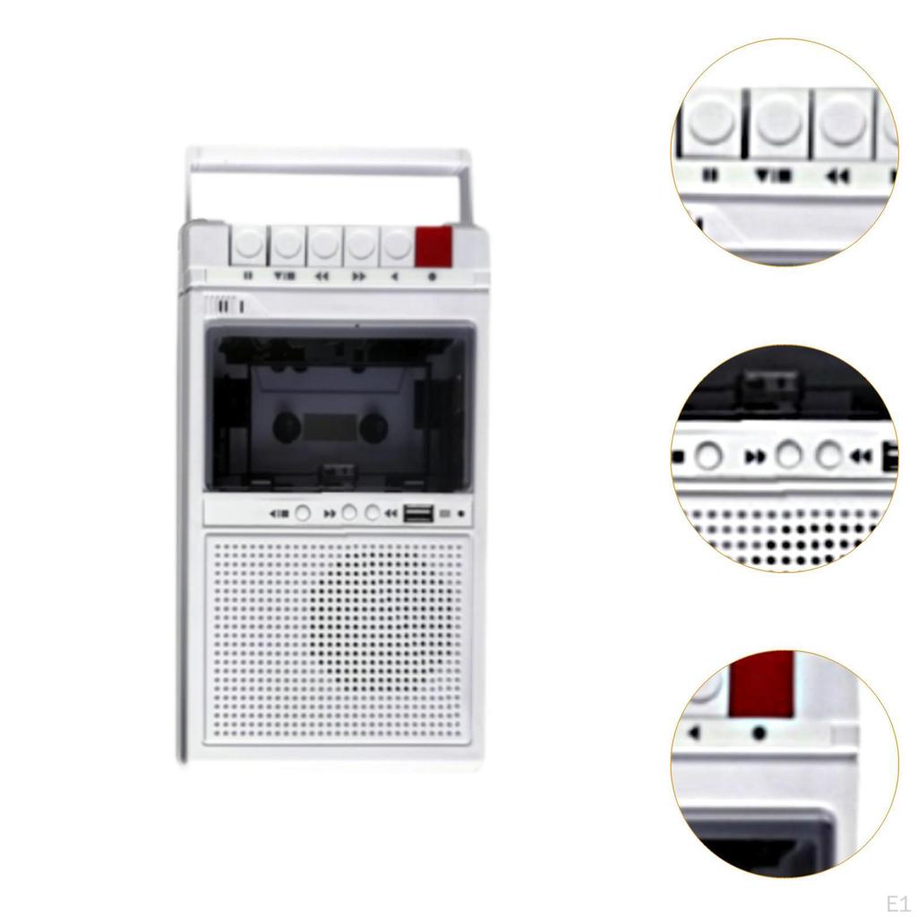 Portable Cassette Player Built In Speaker Small High Performance Lightweight Multifunction
