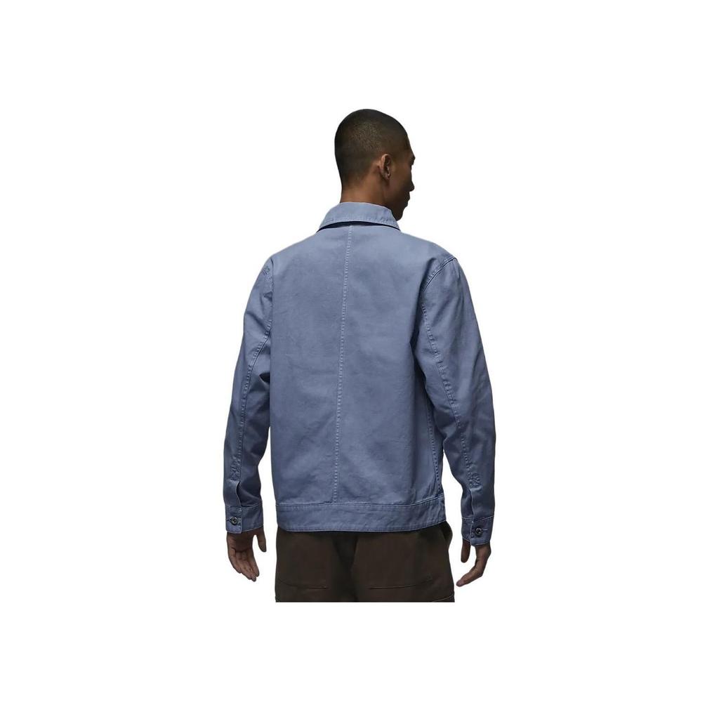 Jordan Essentials Solid Color Polo Casual Jacket Pushed Jacket Men Jackets Blue Grey FN4528-436