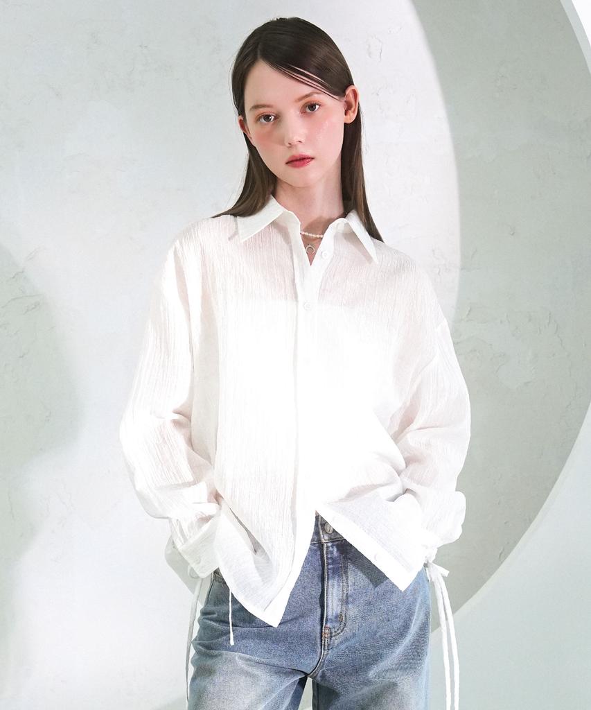 VIVACIOUS Summer Side Shirring Shirt – 4Col