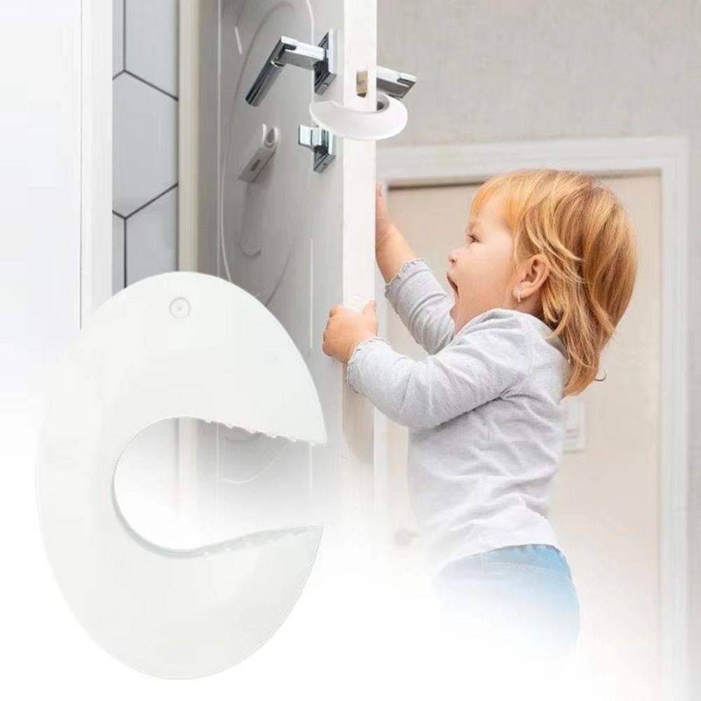 Silicone Child Safety Door Stopper C-shaped Design Finger Pinch Guard Door Block Set  Bedroom