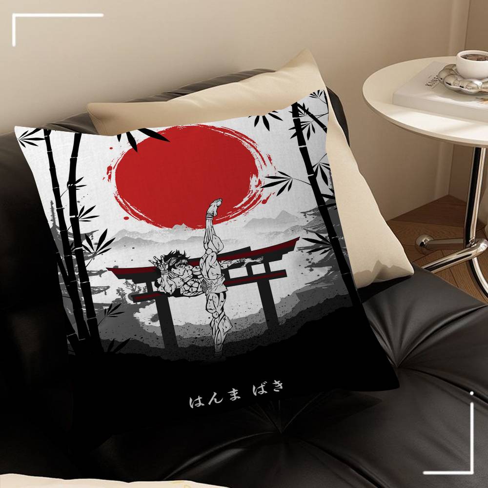 Anime Baki The GGrappler Cushion Cover Decorative Pillow Sofa Home Decor Case Pillow Cases