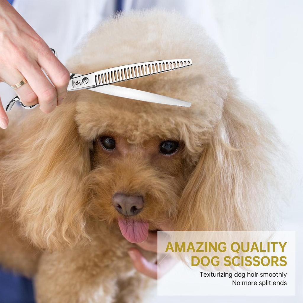 SANGELAR 7,5 дюймов 8 дюймов Профессиональные филировочные ножницы для собак Ножницы для груминга Длинные ножницы для домашних животных Япония 440C Инструменты для груминга
