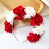 Vintage Artificial Flower Crown Romantic Bohemian Hair Accessories Colorful Floral Headband  Women
