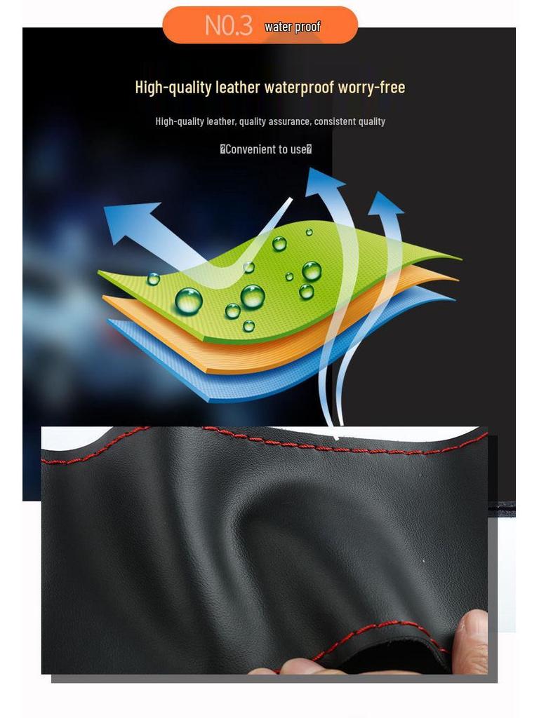 Чехол на руль из натуральной кожи, ручной работы, нескользящий, верхний слой из коровьей кожи, впитывающий пот, универсальный для всех сезонов.