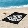 Halloween Funny Cat Skull Cat min Beach Towel Soft Microfiber Quick Dry Absorbent Quick Towels For Bath