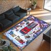 Forest Nature Theme Crystal Velvet Rug Personalized Custom Name Text Soft Floor Mat Home Decor
