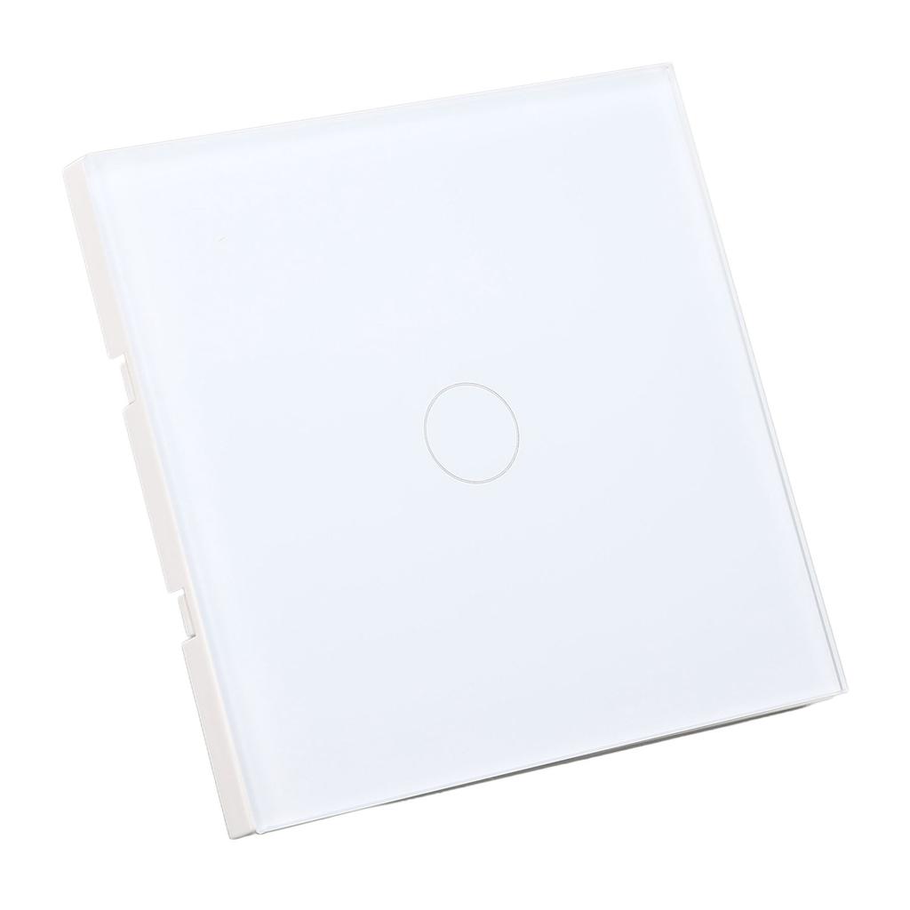 Настенный сенсорный выключатель света, огнестойкая чувствительная панель из закаленного стекла с индикатором