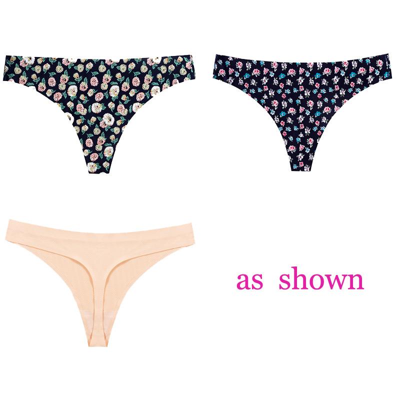 CINOON 3 шт./лот, женское сексуальное нижнее белье с цветами, соблазнительные трусики с низкой талией, стринги, дышащее нижнее белье без следов, стринги, нижнее белье