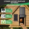 Solar Automatic Chicken Coop Door USB Charging with Timer Light Sensor 4 Modes for Poultry Farm Backyard Hen House