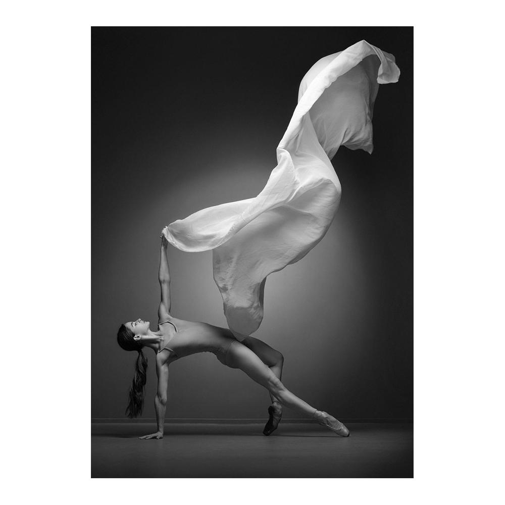 Ballerina Dancer Figure Canvas Paintings On the Wall Art Modern Inspirational Posters and Prints Black and White Ballet Art Pictures Wall Decoration