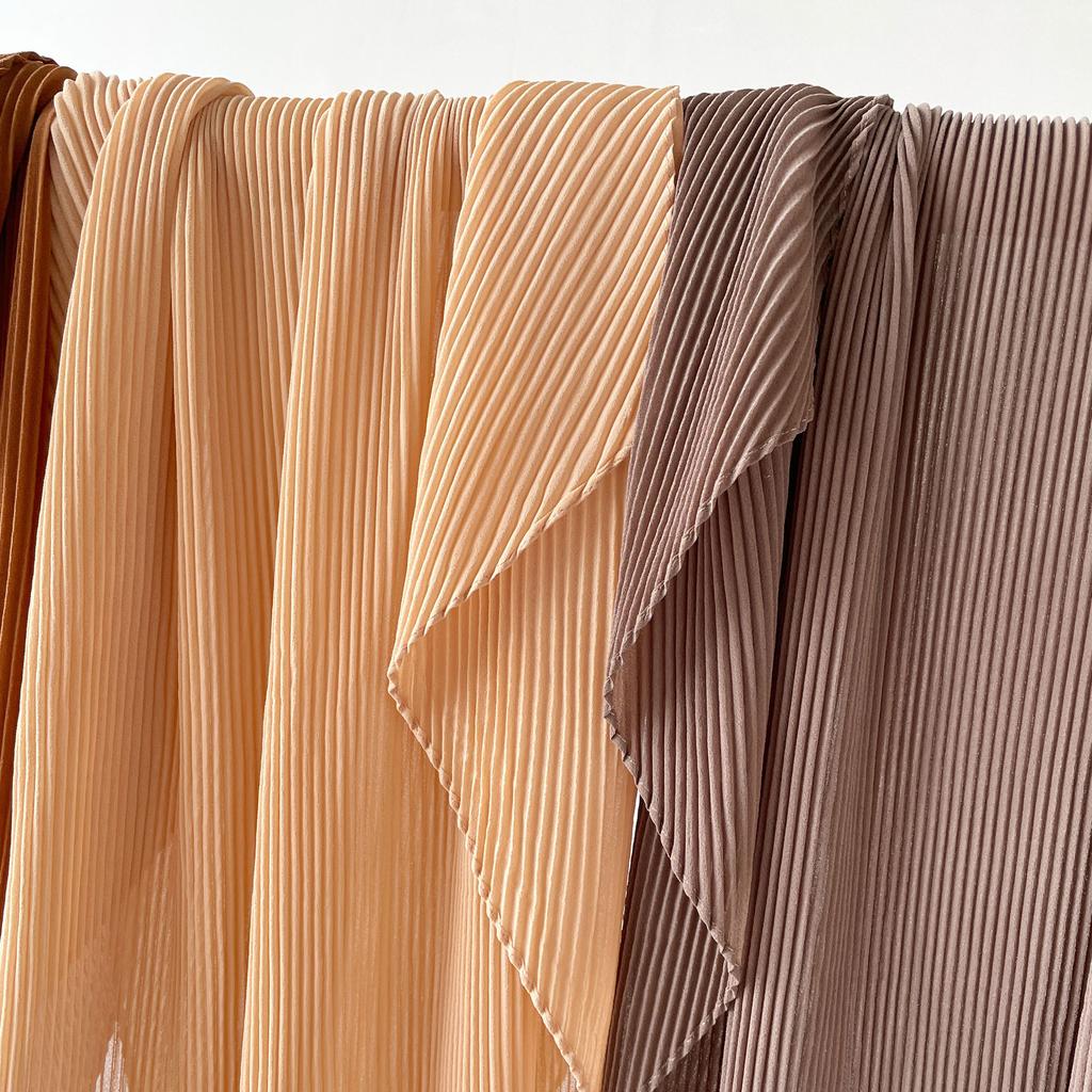 Малазийский платок для головы, однотонный шифоновый квадратный бархатный плиссированный тюль, шарф-обертка, универсальный шарф-шаль