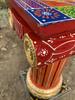 Hand Painted Wooden Chowki Pedestal Table | Indian Folk Art Statue Stand