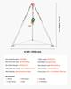 VEVOR Confined Space Tripod Kit, Heavy Duty Rescue Tripod Lifting Hoist 544 kg Winch, 1.25 m Adjustable Legs, 19.8 m Cable Portable Kit