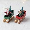1 шт. Креативный Санта-Клаус, Снеговик, Лось и Сани Кованое железо Автомобиль Персонализированное Подвесное украшение для праздничных вечеринок