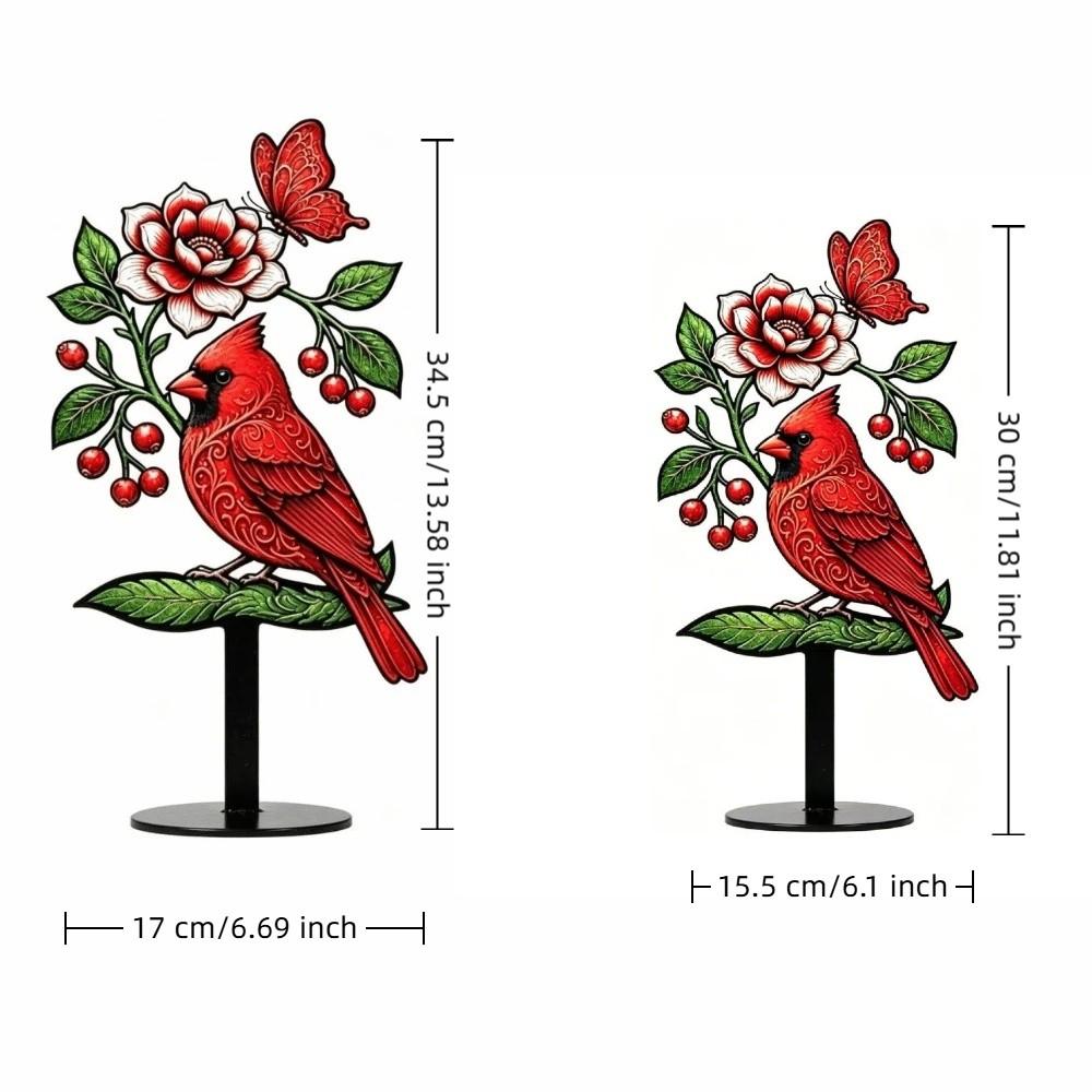 Decorative Floral Bird Garden Stake Acrylic Yard Lawn Ornament Outdoor Lawn Use