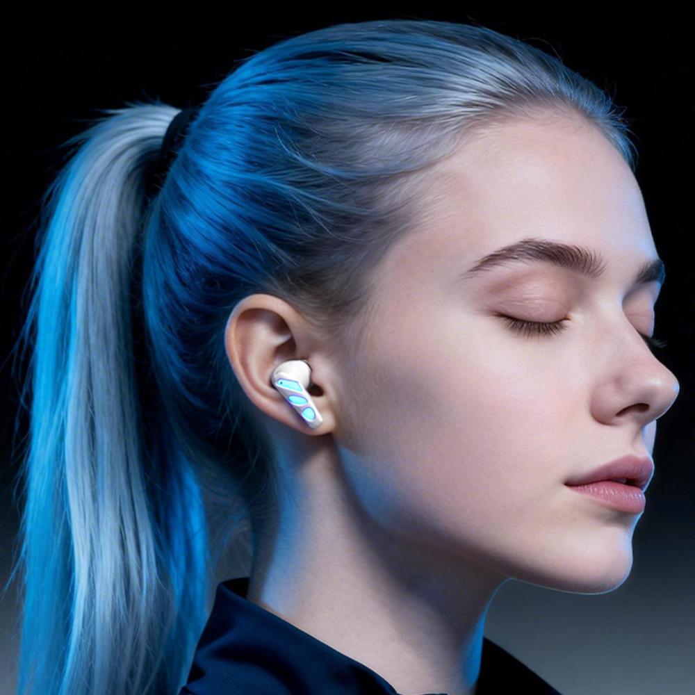 Игровые Bluetooth-наушники с долгим временем работы, светодиодной подсветкой, беспроводные спортивные наушники с низкой задержкой и шумоподавлением
