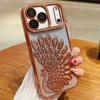 Подходит для Apple 17 ProMax Блестящий Павлин Мобильный Чехол Стразы iPhone 16 Новый Высококлассный Сенсорный 15 Защитный Чехол