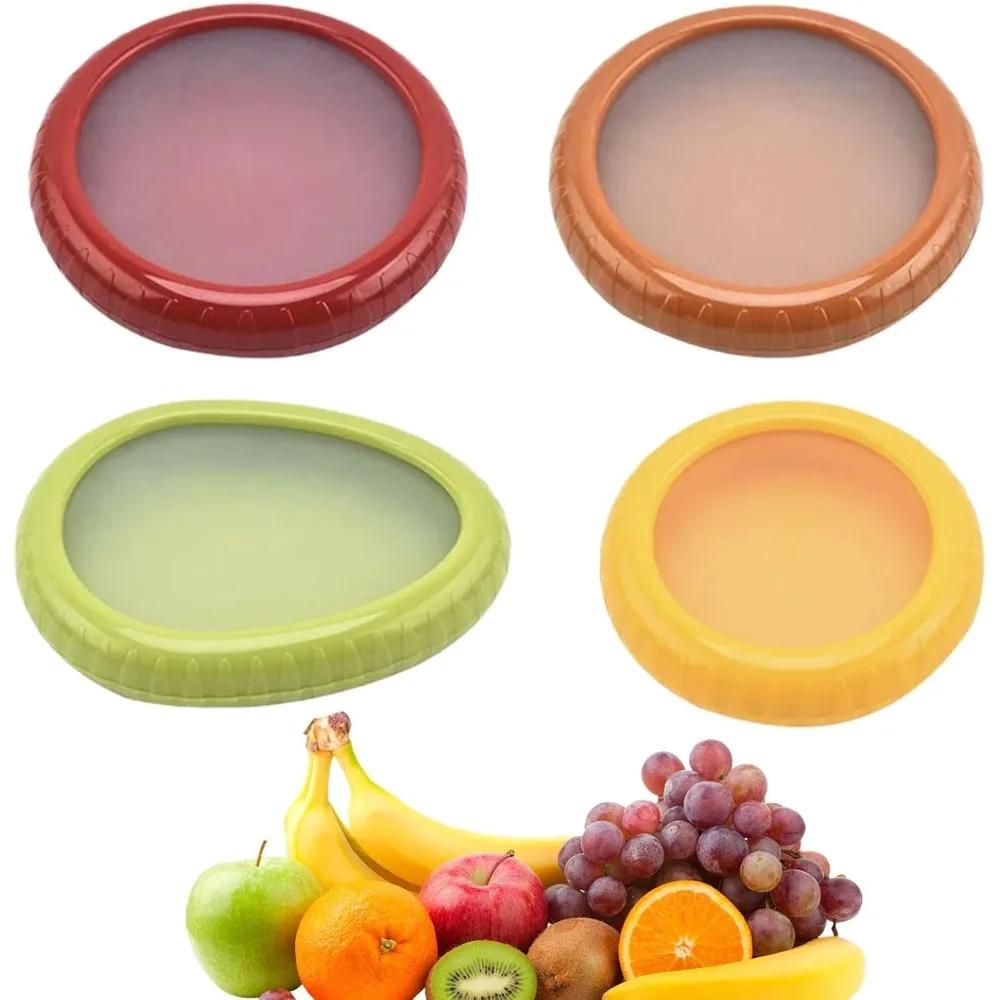 1/4Pcs Silicone Fruit Storage Box Reusable Food Savers Fridge Storage Boxes Keep Fruit and Veg Fresh Storage Box Home Tools