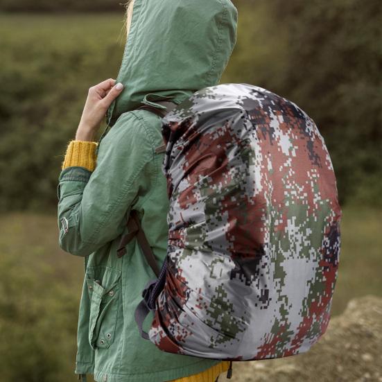 Водонепроницаемый рюкзак от дождя, регулируемый портативный 20-80л, уличный походный рюкзак, сумка для кемпинга, защитная камуфляжная непромокаемая пылезащитная крышка