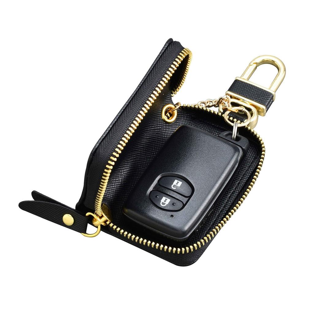Seiwa Car Accessories Hello Kitty Key Case KT523 Smart Key Storage Black Gold HELLO KITTY &