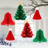 3D Honeycomb Christmas Tree Decoration Paper Material Hanging Pendant Christmas Party