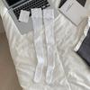 Polka Dot Fishnet Socks Spring And Summer Thin Socks Women'S Sexy Lace Knee Socks Hollow Solid Color Stockings Cross-Border Wholesale