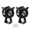 1PCS Dual Color Motorcycle Headlight Owl Design 4 Modes Auxiliary Spotlights Motorbike Scooter Fog Lamp Running Lights