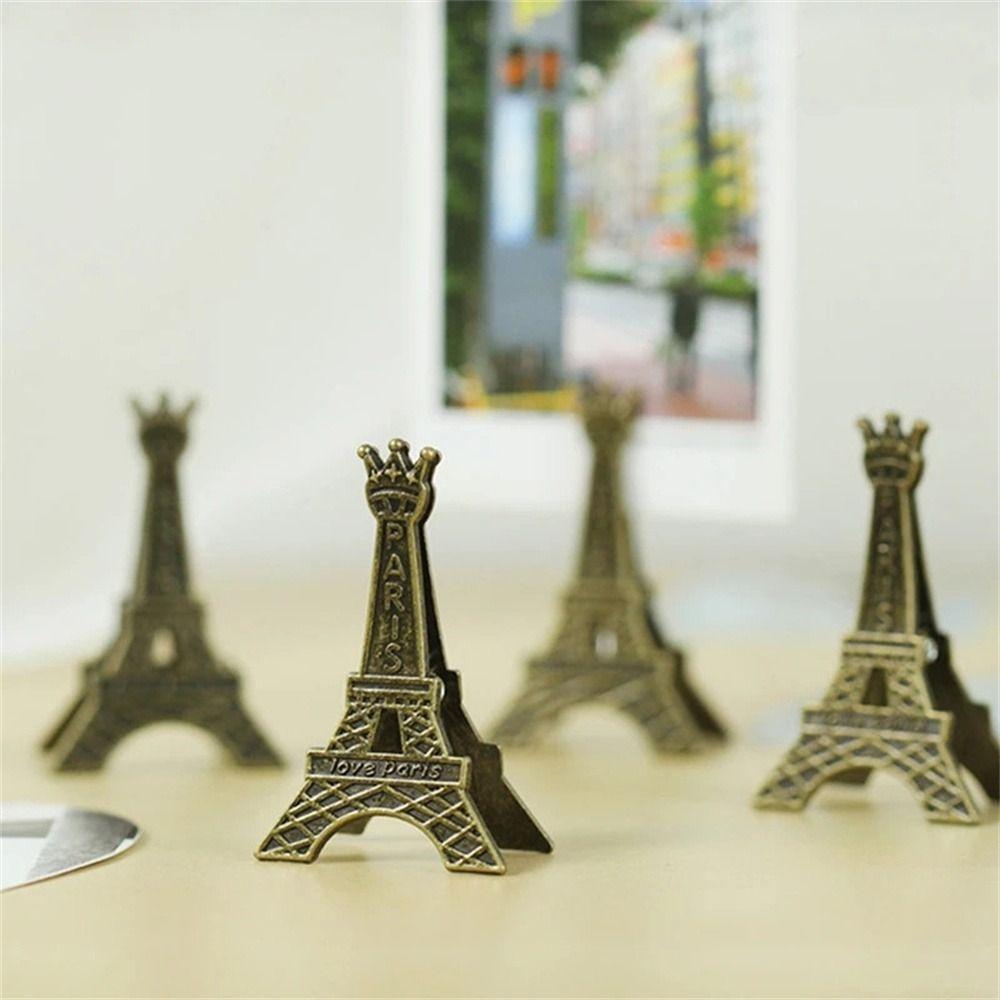 Seats Clip Photo Decoration Retro Style Picture Clip Holder Eiffel Tower Clip Paper Clip Memo Clip