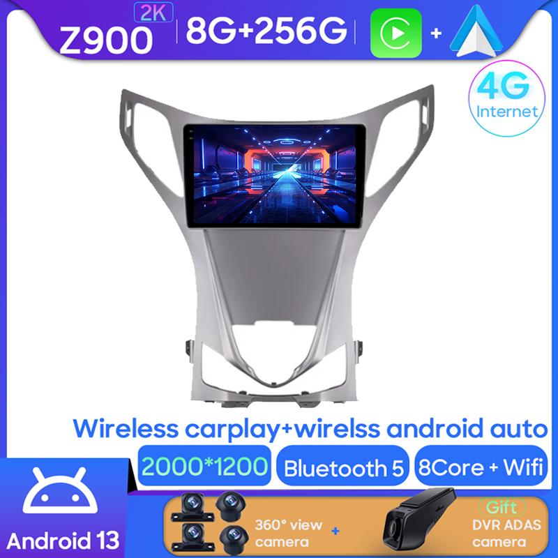 Android 14 для Hyundai Azera 2 II 2011-2014 автомобильный радиоприемник мультимедиа центральная навигационная система 4G GPS BT Carplay стерео сенсорный экран