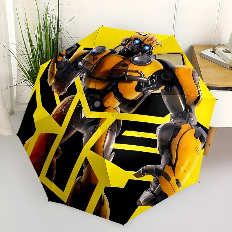 Bumblebee, Transformers Automatic Opening and Closing, 8 rib Structure Portable Umbrella, Suitable for Men and Women in All Seasons Perfect