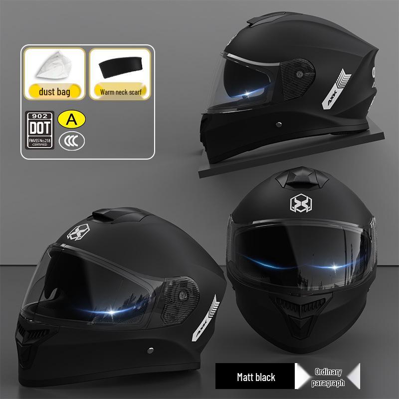 National Standard Certified Full Face Motorcycle Helmet - Four Seasons Universal, Warm, Anti-Fog