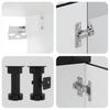 4 Piece Kitchen Cabinet Set Lucca Black Wood Based Material