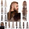 Длинные Viking Hair Extensions Clip In Ручная работа Косы Хвосты Аксессуары для Воина эпохи Возрождения
