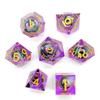 7PCS Crystal Resin Dragon Eye Dice Board Game Game Dices Gift Halloween Longan Dice  Party