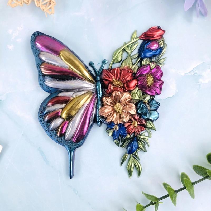 Butterfly Silicone Molds 3D Animal Resin Mold Large Butterfly Statue Making Epoxy Casting Mould for Wall Hanging Door