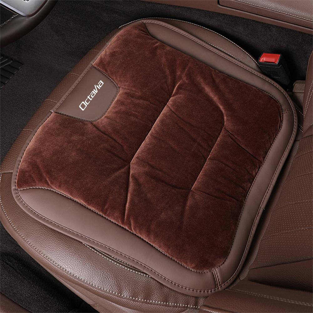 BBHX7 For Skoda S Octavia Rapid Fabia Superb Karoq Scala VRS A7 A5 Kamiq Car Exclusive Seat Cover Flannel Soft Breathable Seat Cushion
