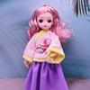 30CM Mini Movable 23Jointed Doll Girls Toy 3D Big Eyes BJD Princess Full Outfits Dresses  Collection Childrens Doll Gift