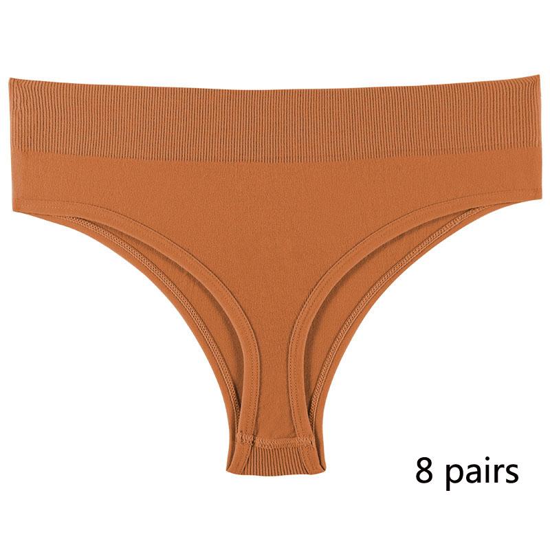 Спортивное нижнее белье для девочек, бесшовные сексуальные невидимые трусики со средней талией для девочек, однотонные удобные спортивные трусики с надписью «T» для женщин