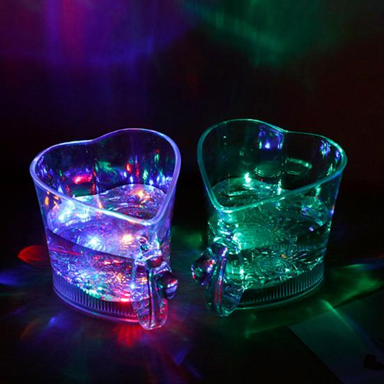 260 мл светящаяся чашка, прозрачная акриловая кружка, светящаяся чашка для питья в форме сердца для бара, ночного клуба, вечеринок