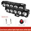 5 Lens Dual Color Motorcycle Spotlights Led Headlights LED Driving Fog Running Lights 12V Spot Light For Truck Car SUV ATV 4X4
