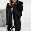 Осень-зима женские свитера с капюшоном с длинным рукавом длинные вязаные свободные женские кардиганы свитера