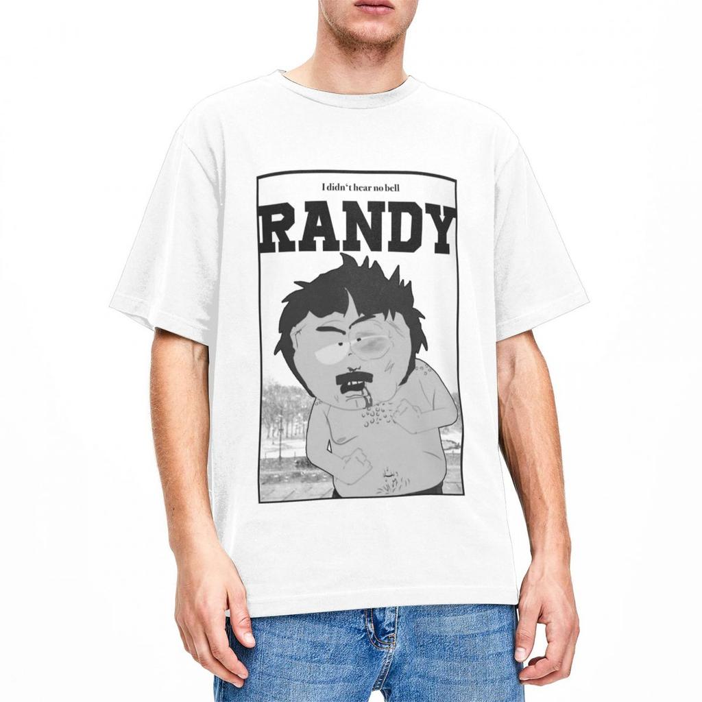 Southpark Randy I Didn't Hear No Bell T-Shirt for Men Cartoon Cool Pure Cotton Tee Shirt O Neck Short Sleeve T Shirts Clothing
