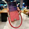 Чехол Samsung Z Flip7 с текстурой овчины - Ударопрочный, устойчивый к царапинам ПК с ремешком против потери
