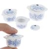 3Pcs 1/12 Dollhouse Miniature Ceramics Soup Pot Simulation Kitchenware Model