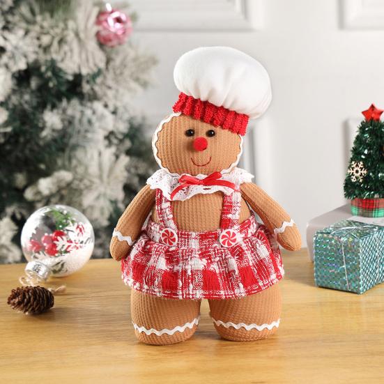 Плюшевая кукла пряничный человечек, мягкая подушка для рождественского декора, сидящая, стоящая, подвесная пряничная игрушка для украшения праздничной вечеринки