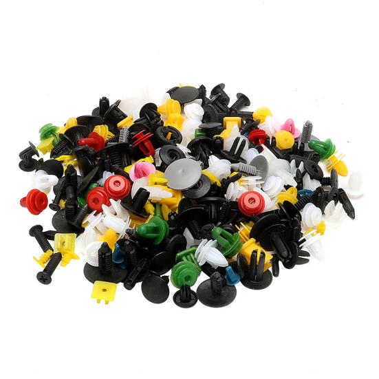 200Pcs Universal Mixed Color Car Fastener Bumper Door Panel Clips Rivets for Trains