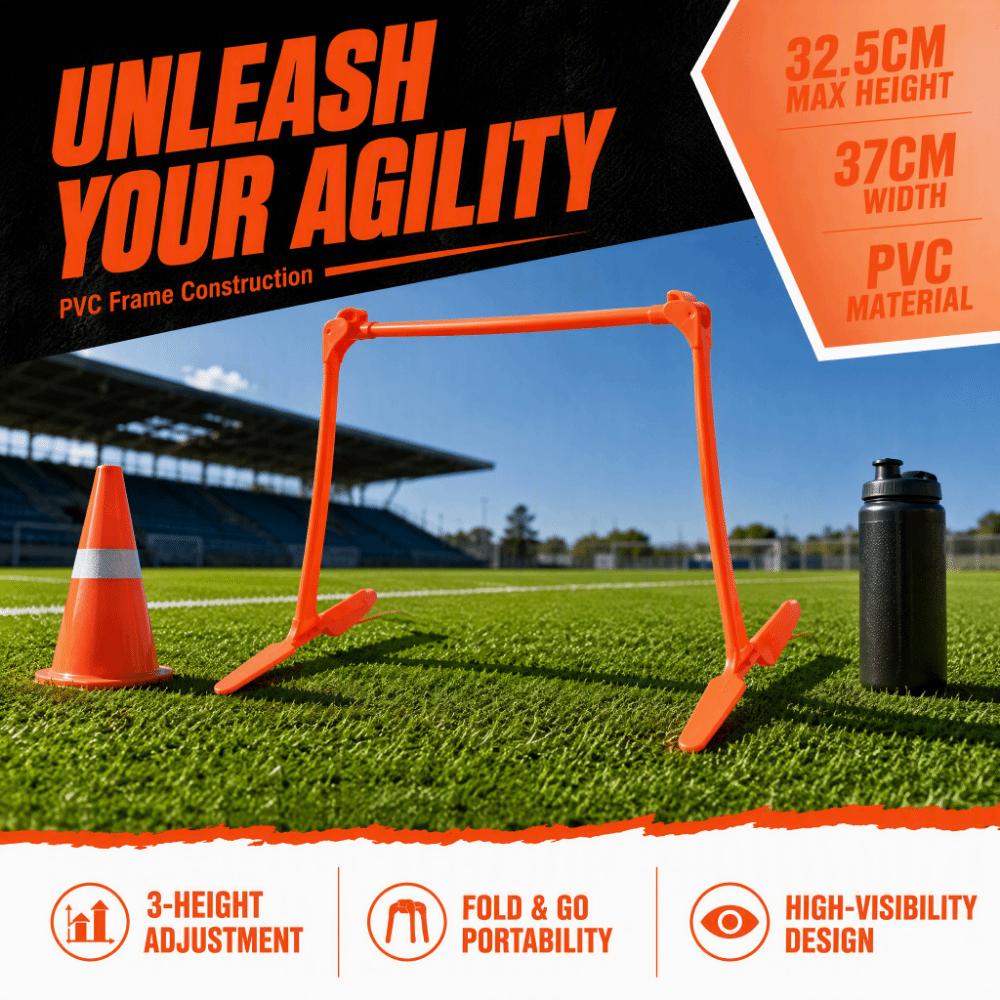 2pcs Lightweight Soccer Training Aids Portable Design Agility Training Hurdles Soccer Practice